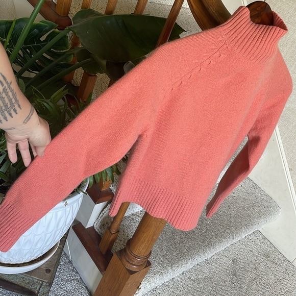 Field Gear Cozy Coral Cashmere Mockneck Sweater - Picture 5 of 14